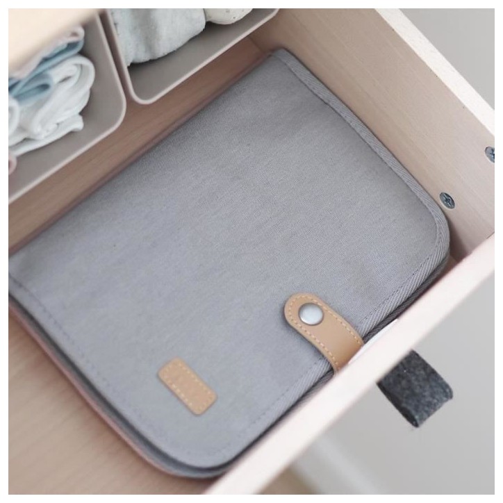 BÉABA - Protege Carnet de Santé, Gris Perle