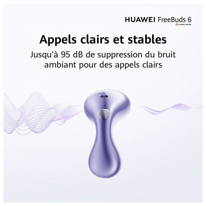 Ecouteurs sans fil - Huawei - Freebuds 6 - Blanc Ecouteurs sans fil - Huawei - Freebuds 6 - Blanc