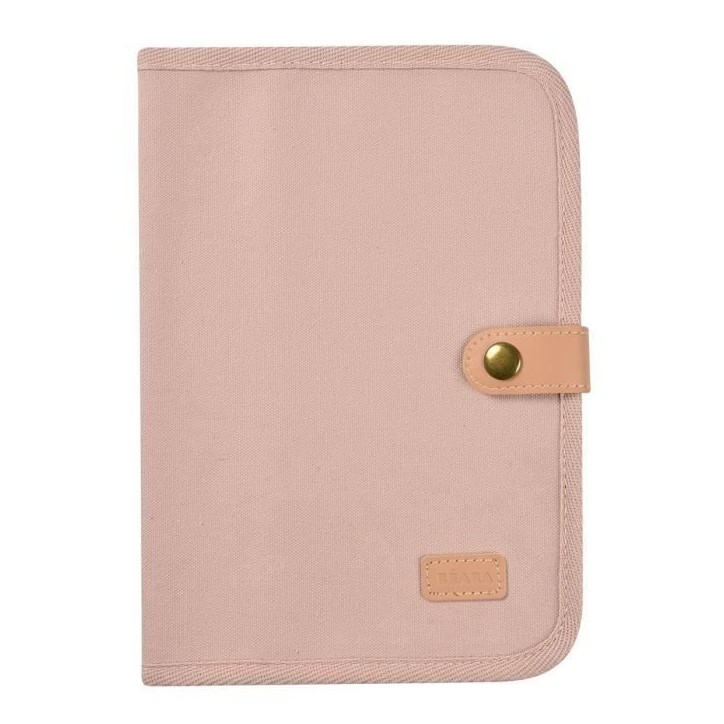 BEABA, Protege carnet de santé canvas rose poudré BEABA, Protege carnet de santé canvas rose poudré