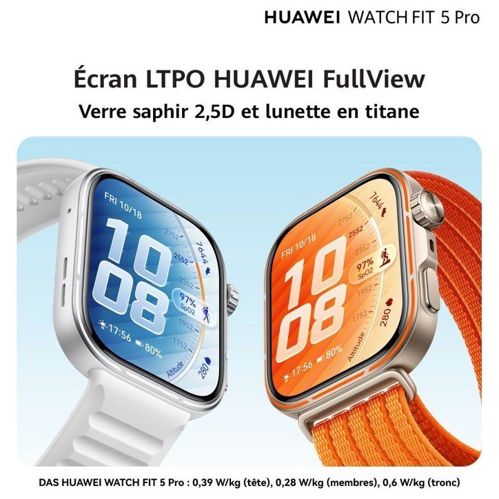 Montre connectée - Huawei - Watch Fit 5 Pro - Noir Montre connectée - Huawei - Watch Fit 5 Pro - Noir