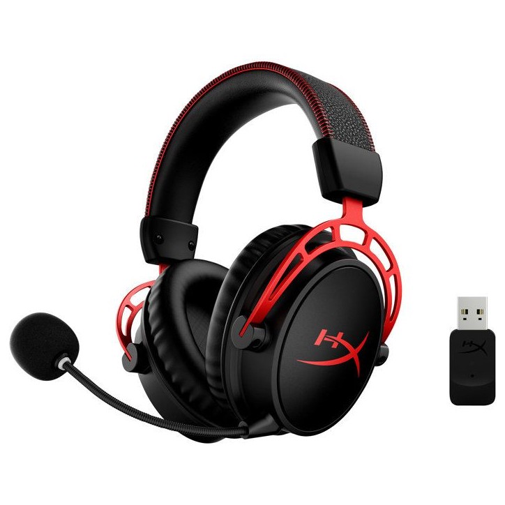 Casque Gamer Sans Fil HyperX Cloud Alpha pour PC avec adaptateur sans fil USB, câble de charge USB fournis Casque Gamer Sans Fil HyperX Cloud Alpha pour PC avec adaptateur sans fil USB, câble de charge USB fournis