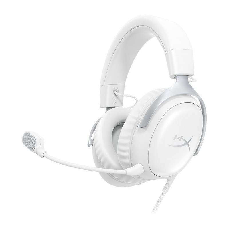 Casque Gamer Filaire HyperX Cloud III blanc pour PC PS5 PS4 Xbox X|S X