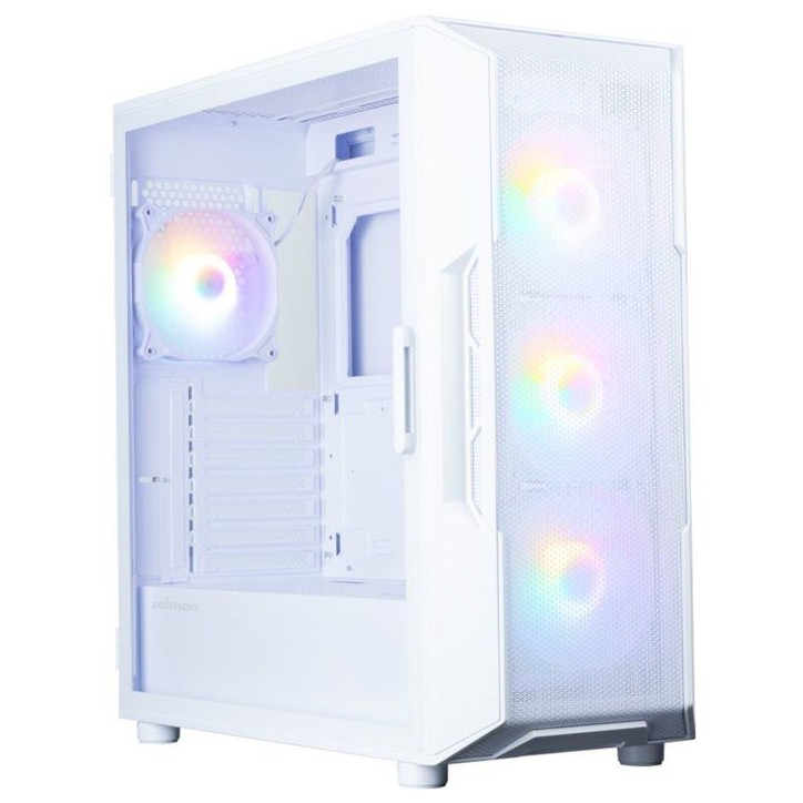 Boitier PC sans alimentation - ZALMAN i3 NEO V2 - I3NEOV2FRGBWH - Moyen tour - Format ATX - Blanc Boitier PC sans alimentation - ZALMAN i3 NEO V2 - I3NEOV2FRGBWH - Moyen tour - Format ATX - Blanc