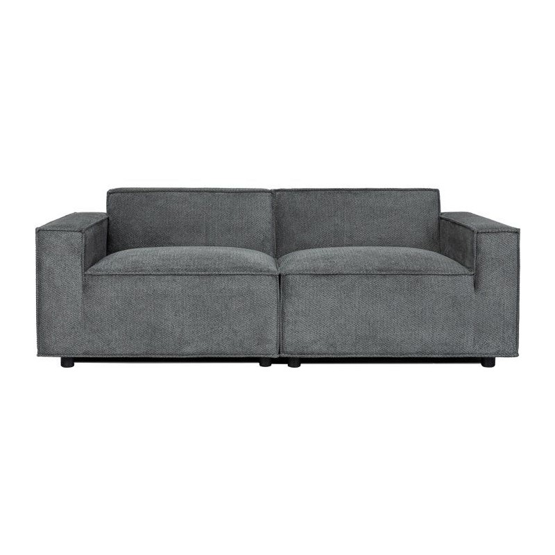 Canapé modulable - 3 places - IGOR - Tissu Gris anthracite - 198 x 94