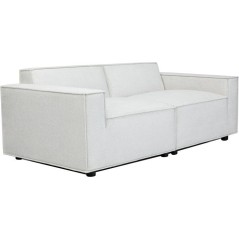 Canapé modulable - 3 places - IGOR - Tissu Beige - 198 x 94 x 70 cm