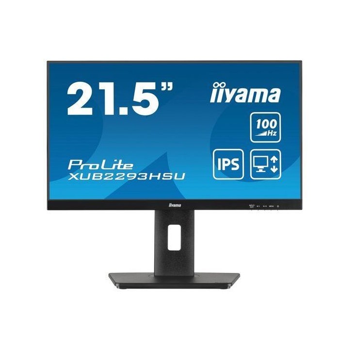 Ecran PC - IIYAMA - 21,5 - 100Hz - Dalle IPS - 1ms - Pied réglable en hauteur + Pivot - Prolite XUB2293HSU-B7 Ecran PC - IIYAMA - 21,5 - 100Hz - Dalle IPS - 1ms - Pied réglable en hauteur + Pivot - Prolite XUB2293HSU-B7
