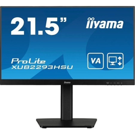 Ecran PC - IIYAMA - 21,5 - 100Hz - Dalle IPS - 1ms - Pied réglable en hauteur + Pivot - Prolite XUB2293HSU-B7