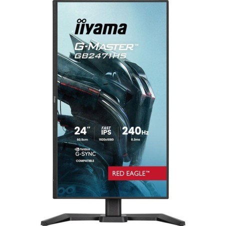 Ecran PC Gamer - IIYAMA - 23,8 - FHD - 240Hz - Dalle Fast IPS - 0.3ms - Réglable en hauteur - G-Master Red Eagle