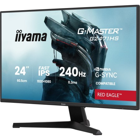 Ecran PC Gamer - IIYAMA - 23,8 - FHD - 240Hz - Dalle IPS - 0.3ms - G-Master Red Eagle