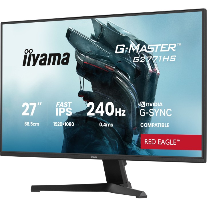 Ecran PC Gamer - IIYAMA - 27 - FHD - 240Hz - Dalle Fast IPS - 0,4ms - G-Master Red Eagle G2771HS-B1 Ecran PC Gamer - IIYAMA - 27 - FHD - 240Hz - Dalle Fast IPS - 0,4ms - G-Master Red Eagle G2771HS-B1