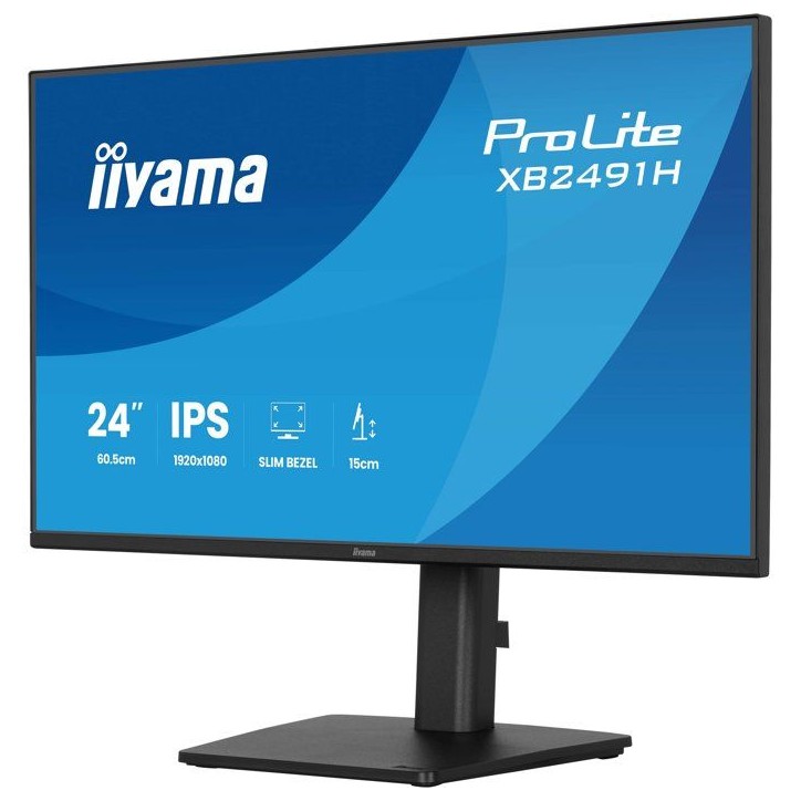 Ecran PC - IIYAMA - 23,8 - Full HD - 120Hz - IPS - 1ms - Ajustable en hauteur - PROLITE XB2491H-B1