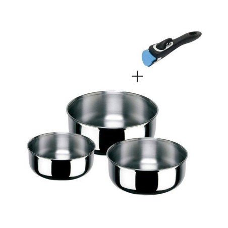 Set de casseroles - INOXIBAR - Porthos 16-18-20 cm - manche amovible -