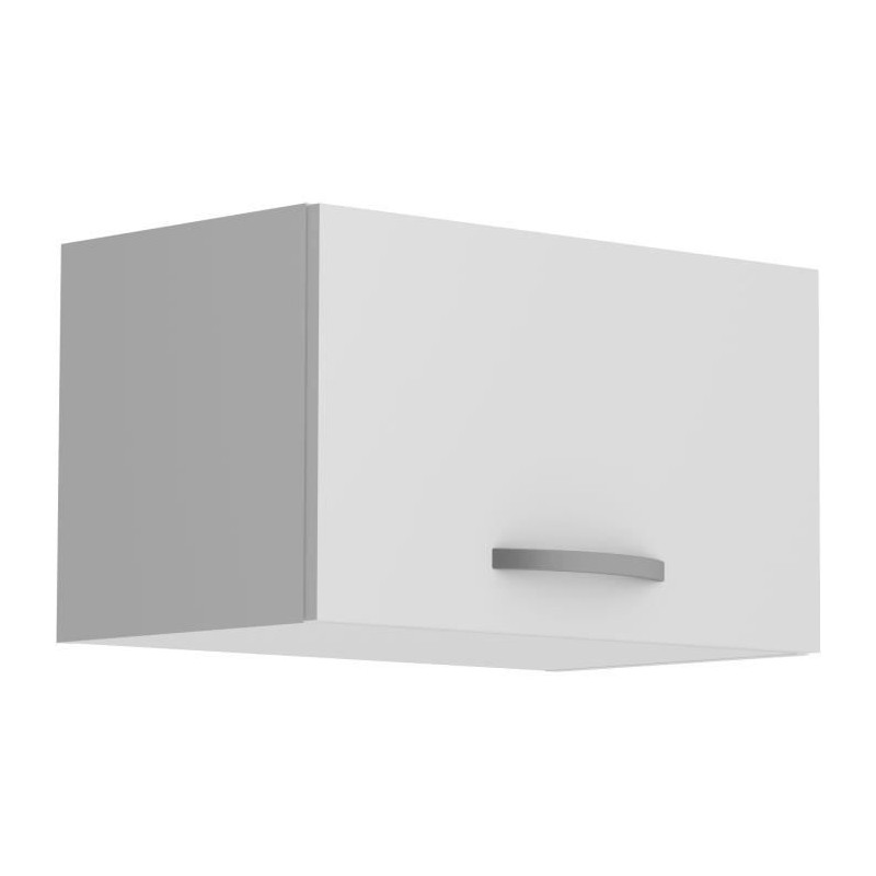 Meuble haut court 1 porte - OSLO - Blanc - L 60 x P 36 x H 35 cm - Cui Meuble haut court 1 porte - OSLO - Blanc - L 60 x P 36 x H 35 cm - Cui