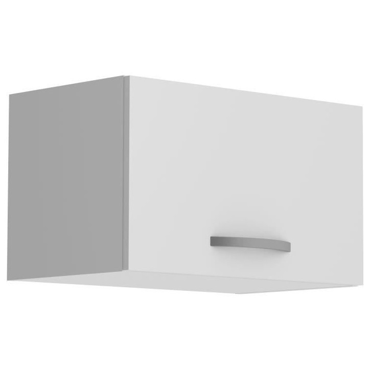 Meuble haut court 1 porte - OSLO - Blanc - L 60 x P 36 x H 35 cm - Cuisine - Contemporain - Mat Meuble haut court 1 porte - OSLO - Blanc - L 60 x P 36 x H 35 cm - Cuisine - Contemporain - Mat