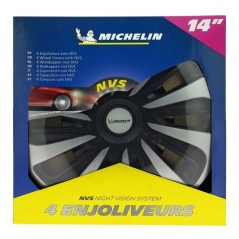 MICHELIN Enjoliveur 14 NVS 3D par 4 en boîte Noir