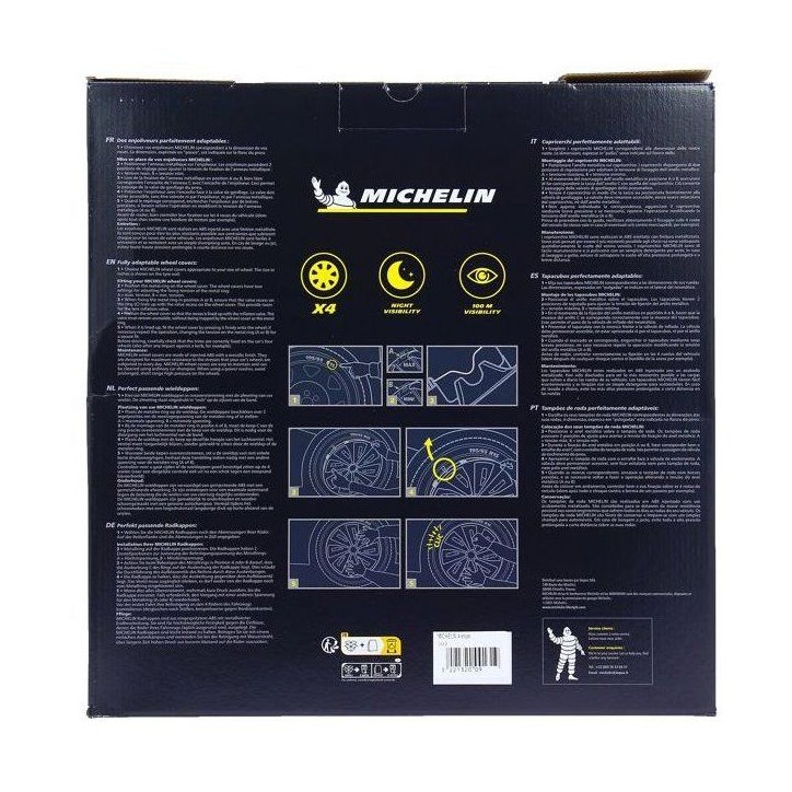 MICHELIN Enjoliveur 14 NVS 3D par 4 en boîte Noir MICHELIN Enjoliveur 14 NVS 3D par 4 en boîte Noir