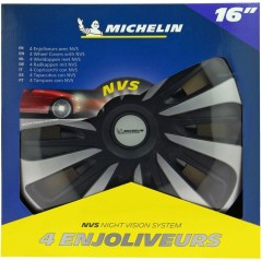 MICHELIN Enjoliveur 16 NVS 3D par 4 en boîte Noir