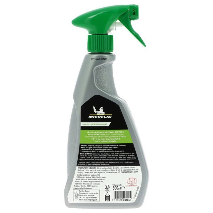 MICHELIN Nettoyant plastique 500 ml MICHELIN Nettoyant plastique 500 ml