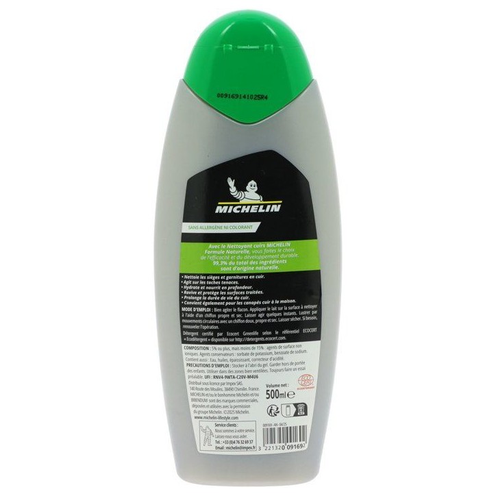 MICHELIN Nettoyant cuirs 500 ml MICHELIN Nettoyant cuirs 500 ml