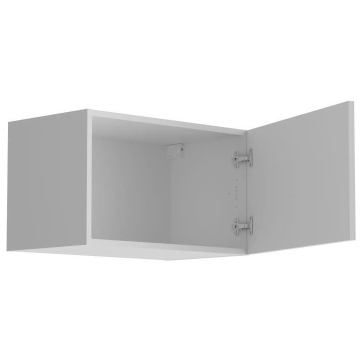 Meuble haut court 1 porte - OSLO - Blanc - L 60 x P 36 x H 35 cm - Cuisine - Contemporain - Mat Meuble haut court 1 porte - OSLO - Blanc - L 60 x P 36 x H 35 cm - Cuisine - Contemporain - Mat