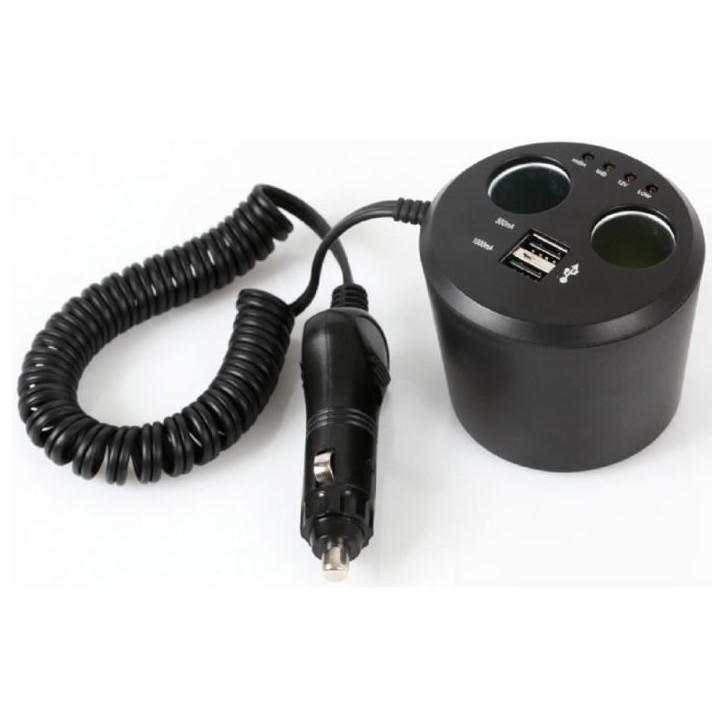 AUTO-T Multiprise Allume-Cigare USB Sur Porte Boisson 12/24V AUTO-T Multiprise Allume-Cigare USB Sur Porte Boisson 12/24V