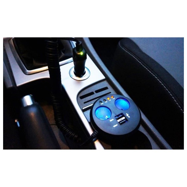 AUTO-T Multiprise Allume-Cigare USB Sur Porte Boisson 12/24V AUTO-T Multiprise Allume-Cigare USB Sur Porte Boisson 12/24V
