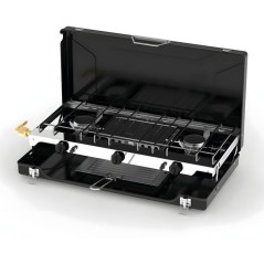 Réchaud a gaz - INCASA - 2 feux + grill/toaster intégré - 4500 W -