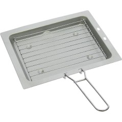 Réchaud a gaz - INCASA - 2 feux + grill/toaster intégré - 4500 W - 3 brûleurs - Acier émaillé - Butane/Propane