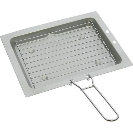 Réchaud a gaz - INCASA - 2 feux + grill/toaster intégré - 4500 W - 3 brûleurs - Acier émaillé - Butane/Propane
