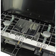 Réchaud a gaz - INCASA - 2 feux + grill/toaster intégré - 4500 W -