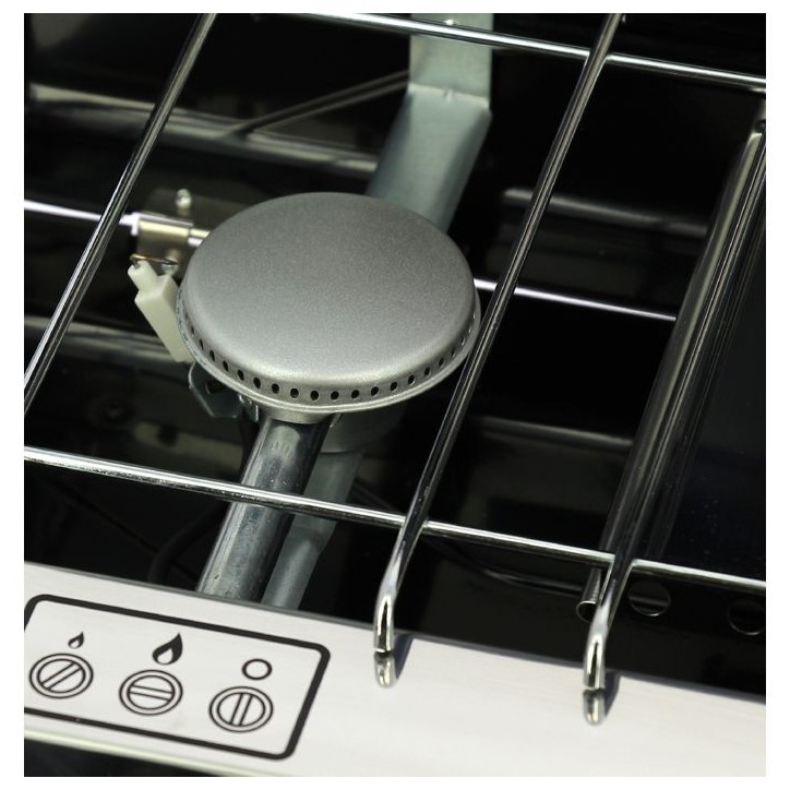Réchaud a gaz - INCASA - 2 feux + grill/toaster intégré - 4500 W - 3 brûleurs - Acier émaillé - Butane/Propane Réchaud a gaz - INCASA - 2 feux + grill/toaster intégré - 4500 W - 3 brûleurs - Acier émaillé - Butane/Propane