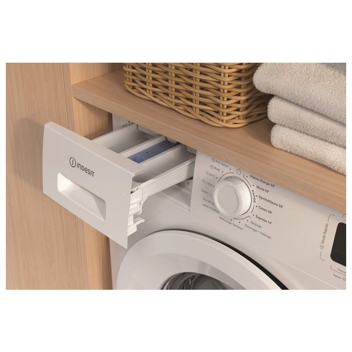 Lave-linge hublot INDESIT IM642MYTIMEFR - 6 kg - Induction - L60 cm - 1200 trs/min - Blanc Lave-linge hublot INDESIT IM642MYTIMEFR - 6 kg - Induction - L60 cm - 1200 trs/min - Blanc