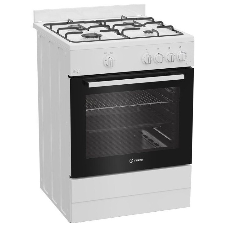 Cuisiniere a gaz - INDESIT - I6GGKMWF - 4 foyers - 10,4 KWh - L60 cm - Blanc Cuisiniere a gaz - INDESIT - I6GGKMWF - 4 foyers - 10,4 KWh - L60 cm - Blanc