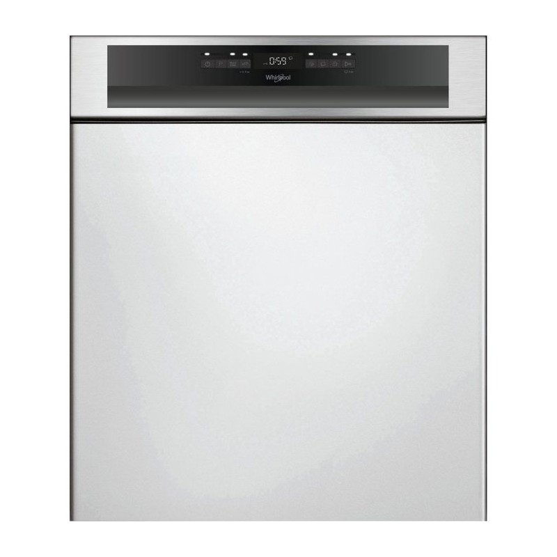 Lave-vaisselle semi-encastrable WHIRLPOOL WBO3T133PFX - 14 couverts -