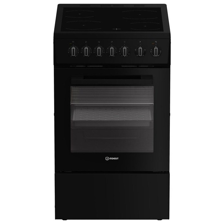Cuisiniere vitrocéramique - INDESIT - I5V3PCB - 4 foyers - 7700 W - L50 cm - Noir Cuisiniere vitrocéramique - INDESIT - I5V3PCB - 4 foyers - 7700 W - L50 cm - Noir