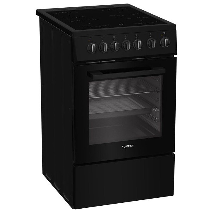 Cuisiniere vitrocéramique - INDESIT - I5V3PCB - 4 foyers - 7700 W - L50 cm - Noir Cuisiniere vitrocéramique - INDESIT - I5V3PCB - 4 foyers - 7700 W - L50 cm - Noir