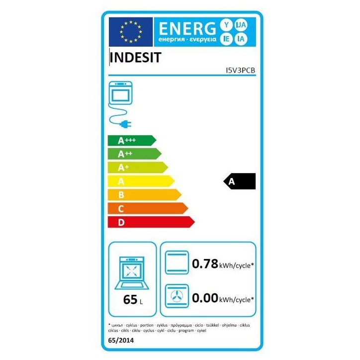 Cuisiniere vitrocéramique - INDESIT - I5V3PCB - 4 foyers - 7700 W - L50 cm - Noir Cuisiniere vitrocéramique - INDESIT - I5V3PCB - 4 foyers - 7700 W - L50 cm - Noir