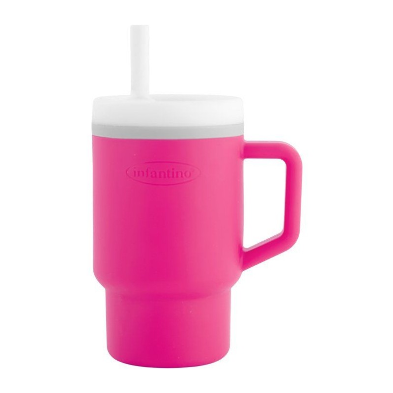 Ma premiere tasse silicone - INFANTINO - 255 ml - Bubble gum