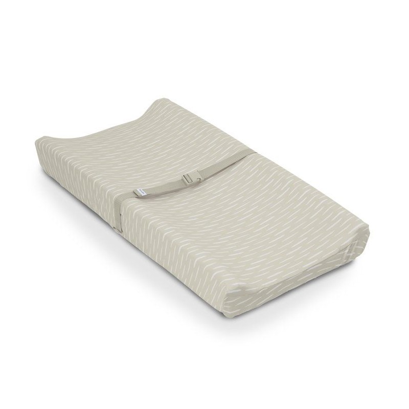 INGENUITY- Matelas a langer beige a contour réhaussé et harnais de s