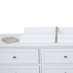 INGENUITY- Matelas a langer beige a contour réhaussé et harnais de s