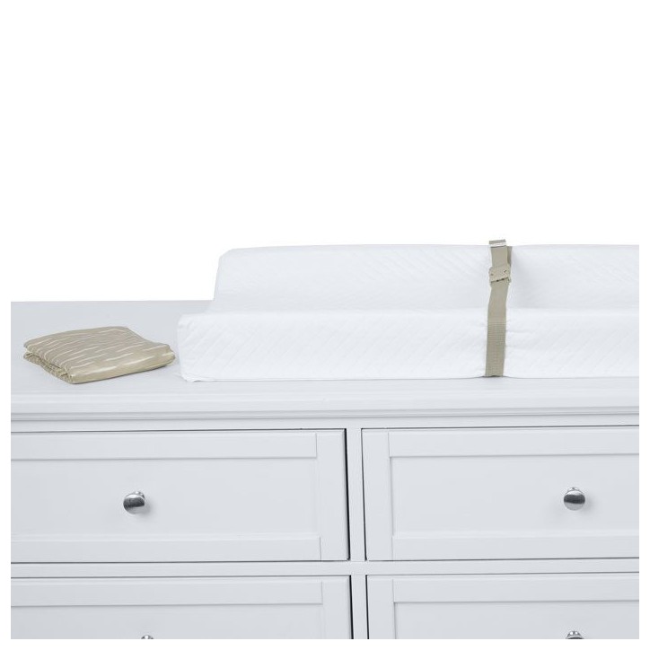 INGENUITY- Matelas a langer beige a contour réhaussé et harnais de sécurité, déhoussable INGENUITY- Matelas a langer beige a contour réhaussé et harnais de sécurité, déhoussable