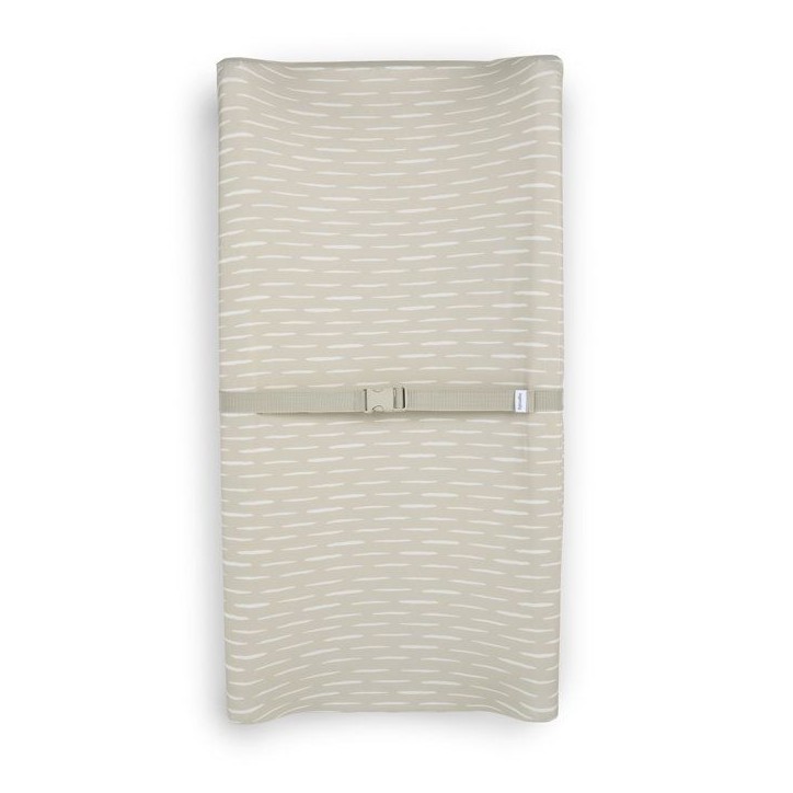 INGENUITY- Matelas a langer beige a contour réhaussé et harnais de sécurité, déhoussable INGENUITY- Matelas a langer beige a contour réhaussé et harnais de sécurité, déhoussable
