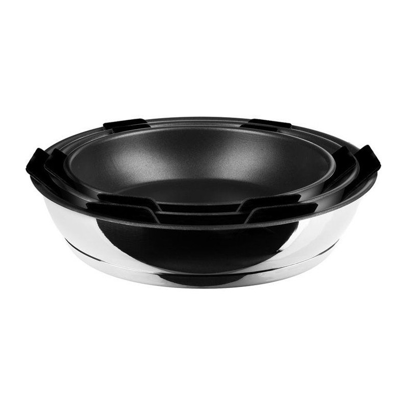 Set de poeles - INOXIBAR - Athos 18-22-26 cm - antiadhésif Quantum -