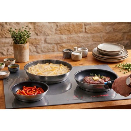 Set de poeles - INOXIBAR - Athos 18-22-26 cm - antiadhésif Quantum - manche amovible - induction