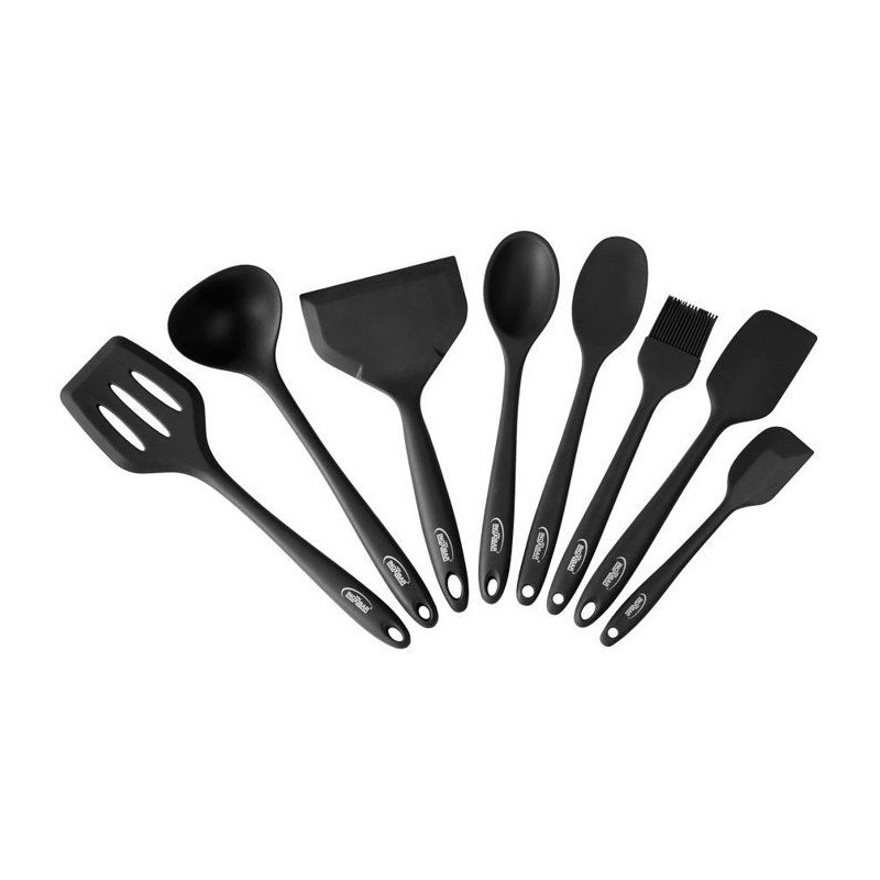 Set ustensiles cuisine - INOXIBAR - Lot 8 silicone - sans BPA - résis
