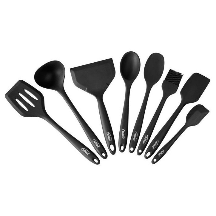 Set ustensiles cuisine - INOXIBAR - Lot 8 silicone - sans BPA - résistant chaleur - lave-vaisselle Set ustensiles cuisine - INOXIBAR - Lot 8 silicone - sans BPA - résistant chaleur - lave-vaisselle