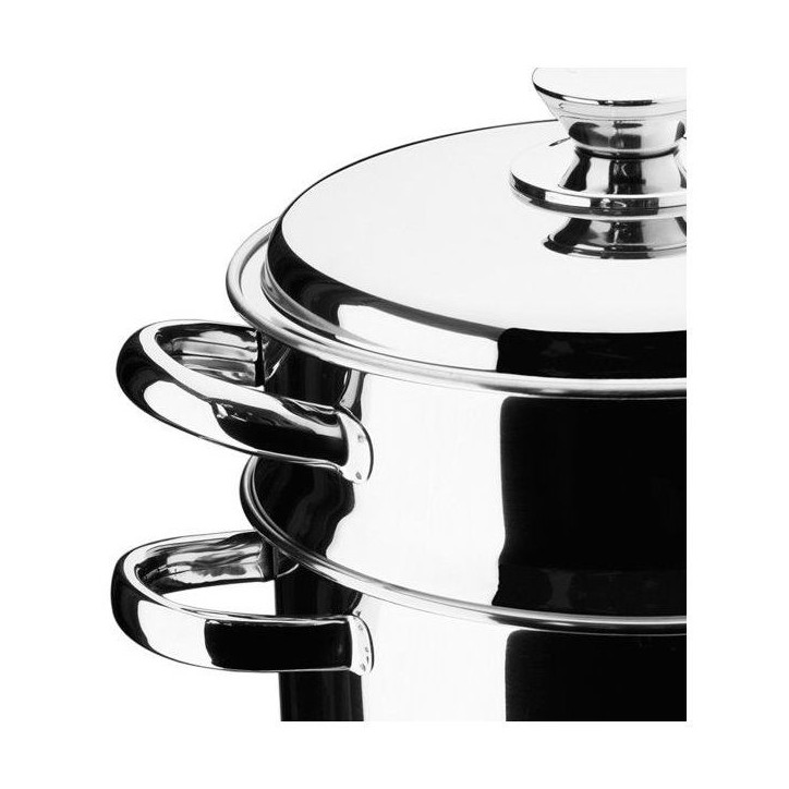Ensemble cuisson vapeur - INOXIBAR - Marmite et cuiseur - acier inoxydable - cuisson vapeur - induction Ensemble cuisson vapeur - INOXIBAR - Marmite et cuiseur - acier inoxydable - cuisson vapeur - induction