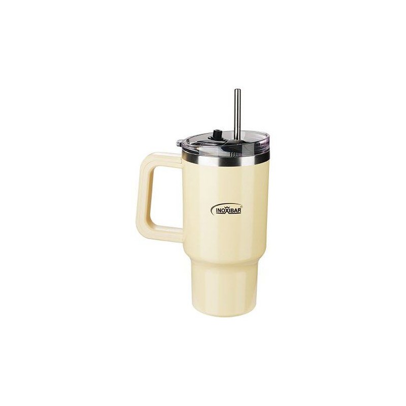 Thermo mug - INOXIBAR - 96 cl - acier inoxydable - double paroi - main