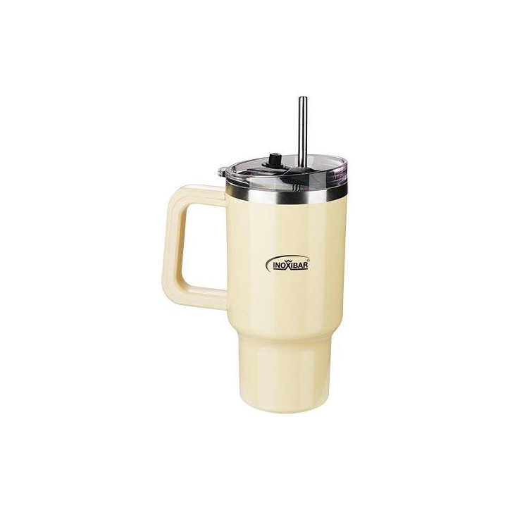 Thermo mug - INOXIBAR - 96 cl - acier inoxydable - double paroi - maintien chaud/froid Thermo mug - INOXIBAR - 96 cl - acier inoxydable - double paroi - maintien chaud/froid