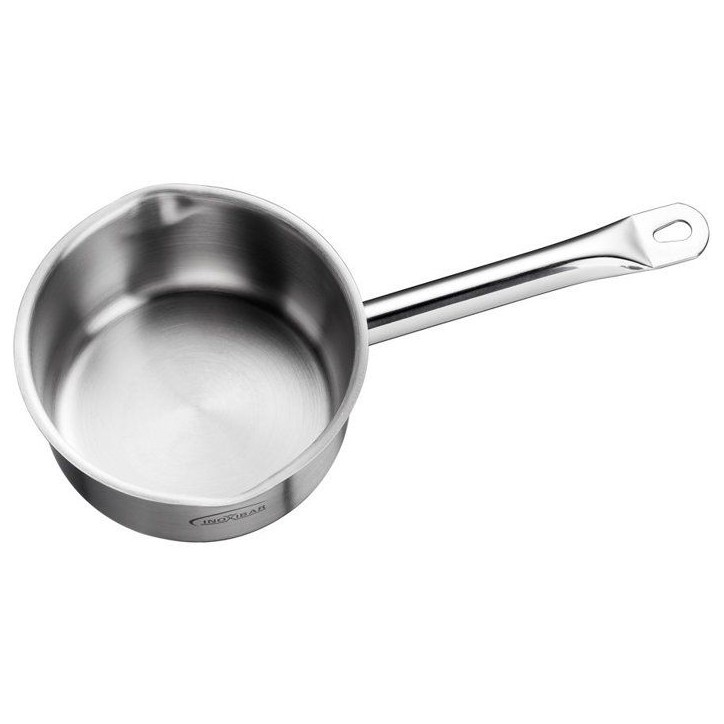 Casserole - INOXIBAR - Profesional 16 cm double verseur - acier inoxydable - fond diffuseur - induction Casserole - INOXIBAR - Profesional 16 cm double verseur - acier inoxydable - fond diffuseur - induction